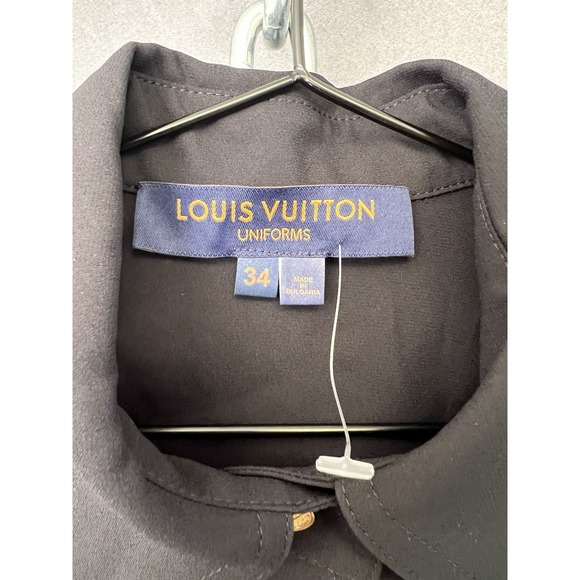 Louis Vuitton Size 34 • Uniforms Black Long Sleeve Button Down Blouse Shirt - Picture 4 of 8